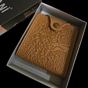 Telani Leather Men’s Wallet, Handcrafted, Light Brown, Brand New